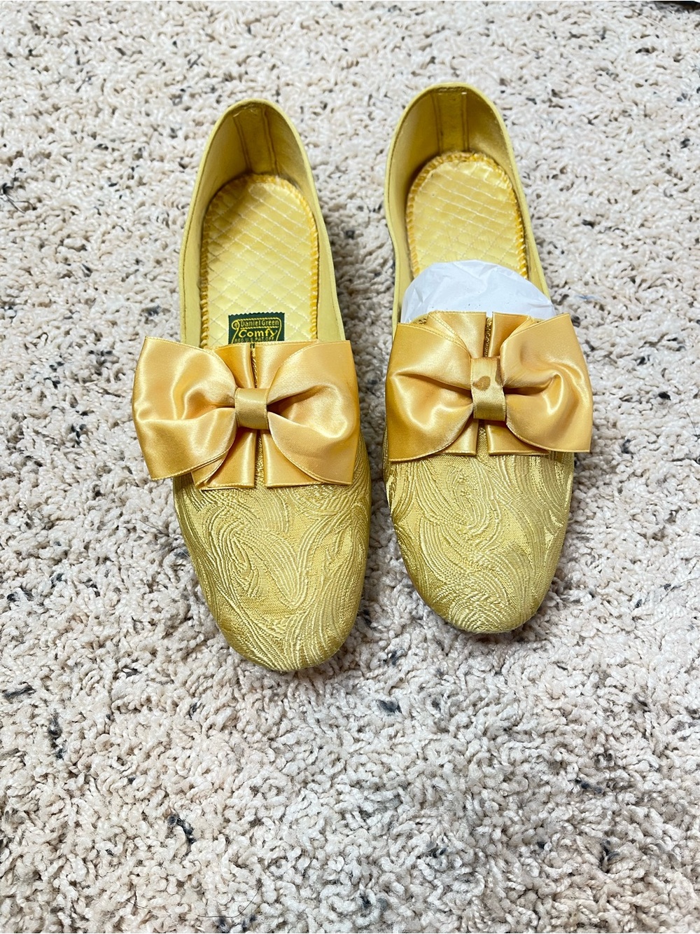 Daniel Green golden yellow slippers size 7